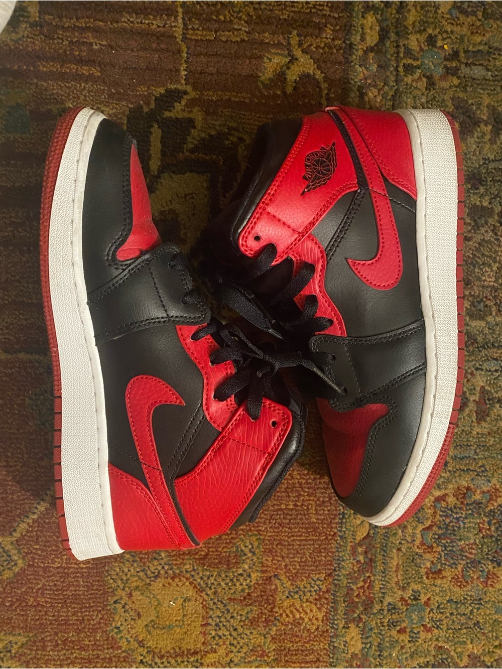 Red/ Black Mid Top Jordan 1s✨